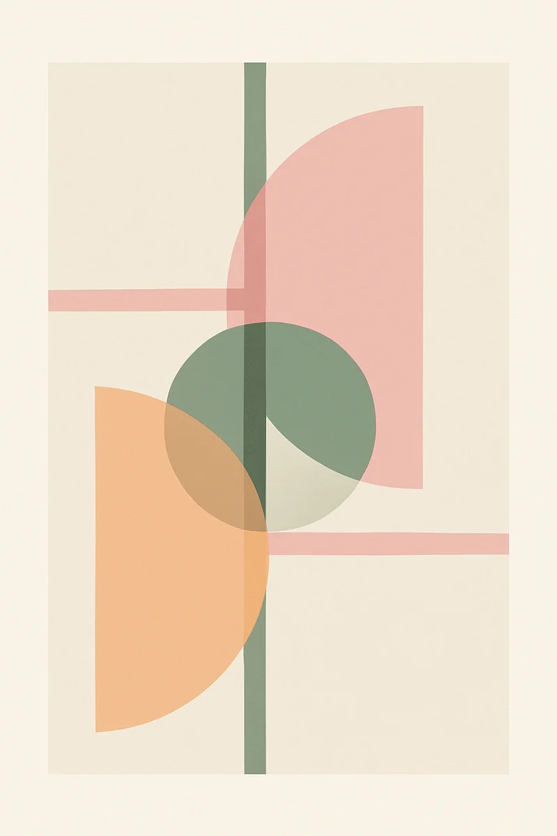 Affiche Géométrique Pastel