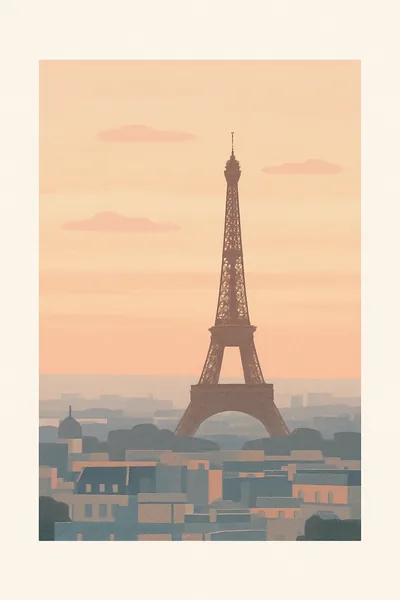 Affiche Paris Tour Eiffel