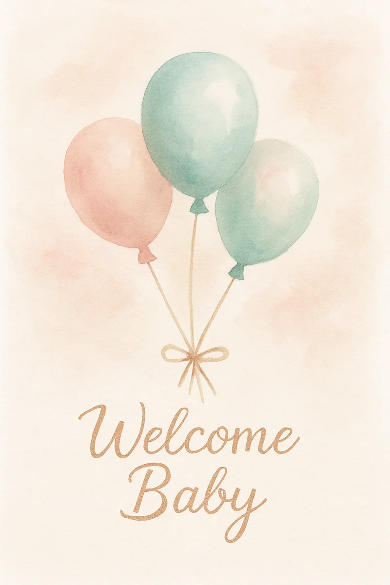 Affiche Bienvenue Bébé