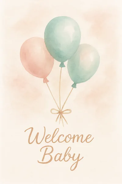 Affiche Bienvenue Bébé