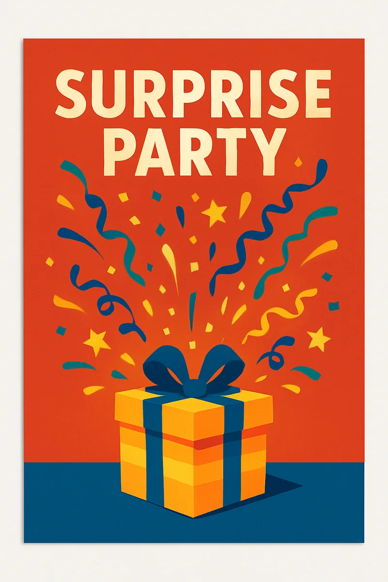 Affiche Anniversaire Surprise