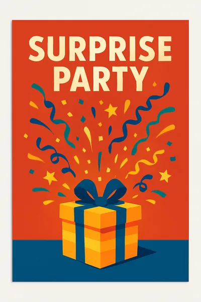 Affiche Anniversaire Surprise