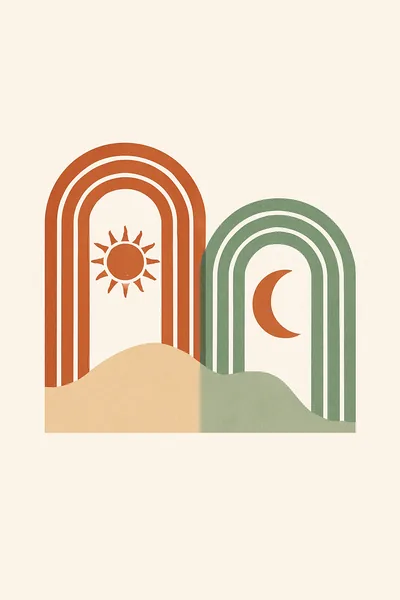Affiche Arches Boho