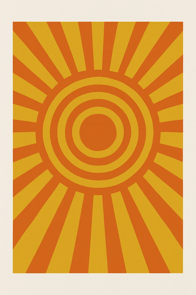 Affiche Soleil Abstrait
