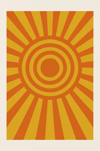 Affiche Soleil Abstrait