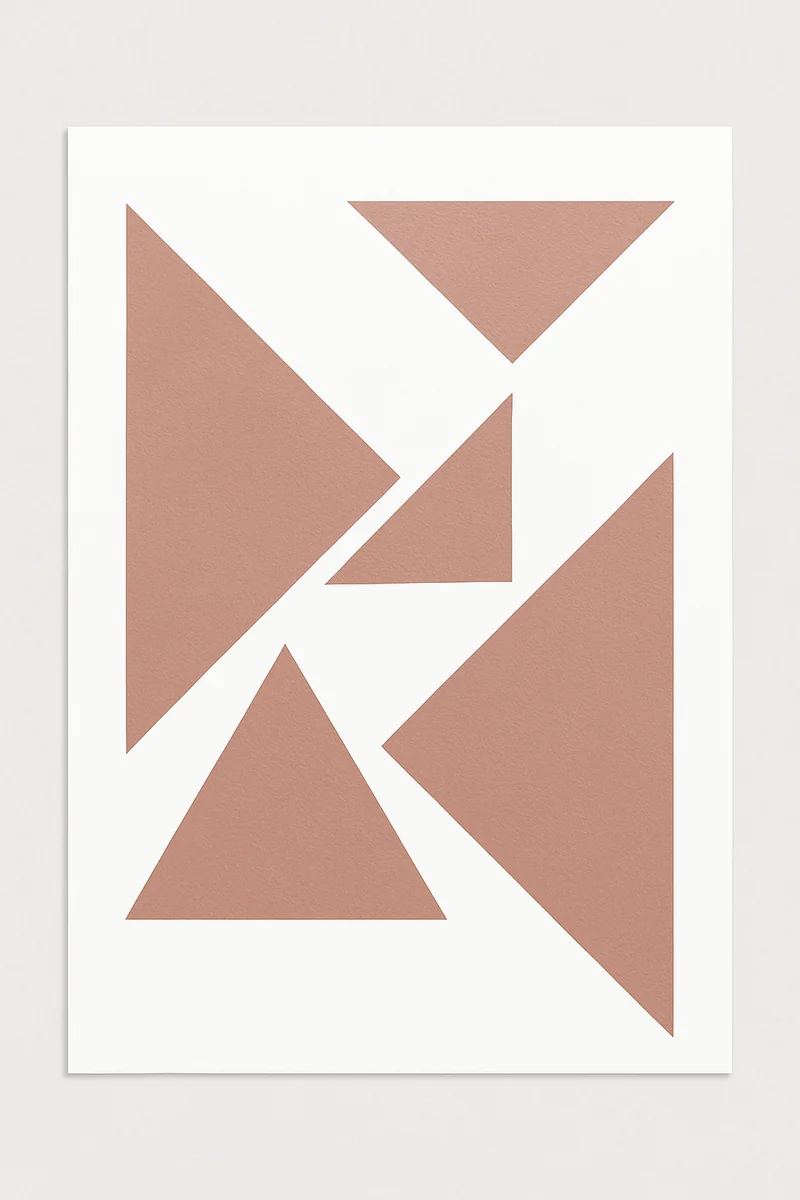 Affiche Triangle Rose Gold