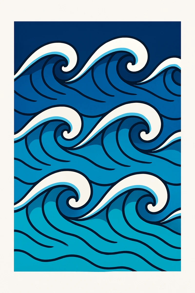 Affiche Vagues Océan