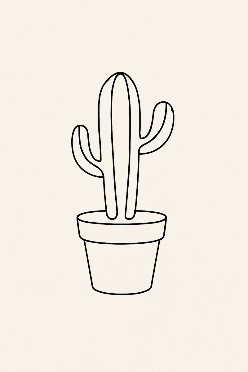 Affiche Cactus Minimal