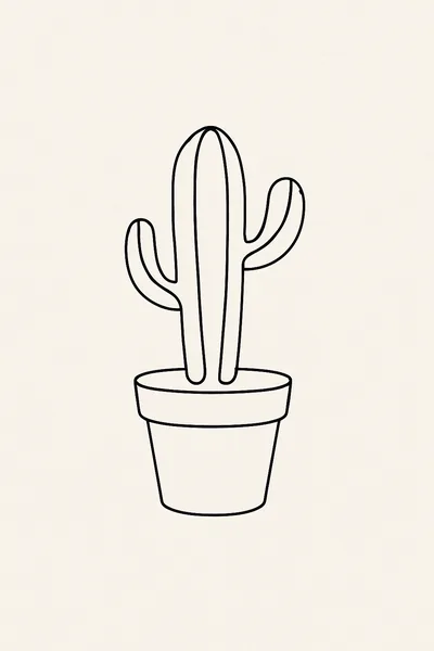 Affiche Cactus Minimal