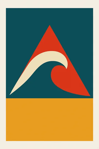 Affiche Triangle Vague