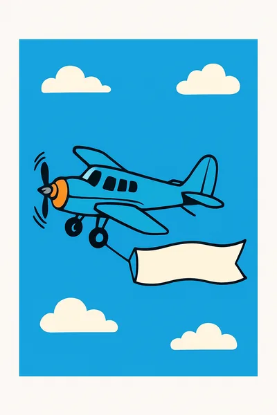 Affiche Avion Bebe