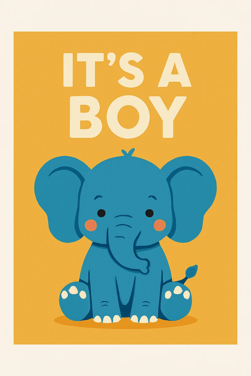 Affiche Bebe Garcon Bleu