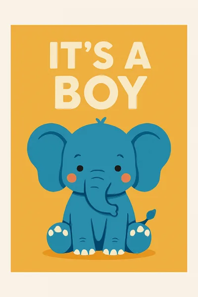 Affiche Bebe Garcon Bleu