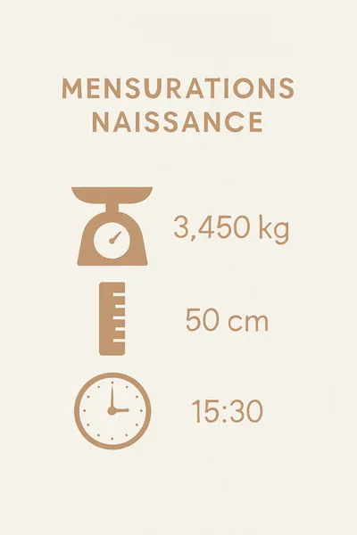 Affiche Mensurations Bebe