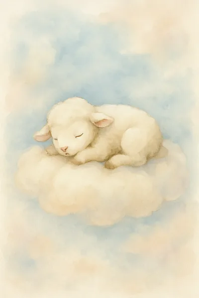 Affiche Mouton Endormi