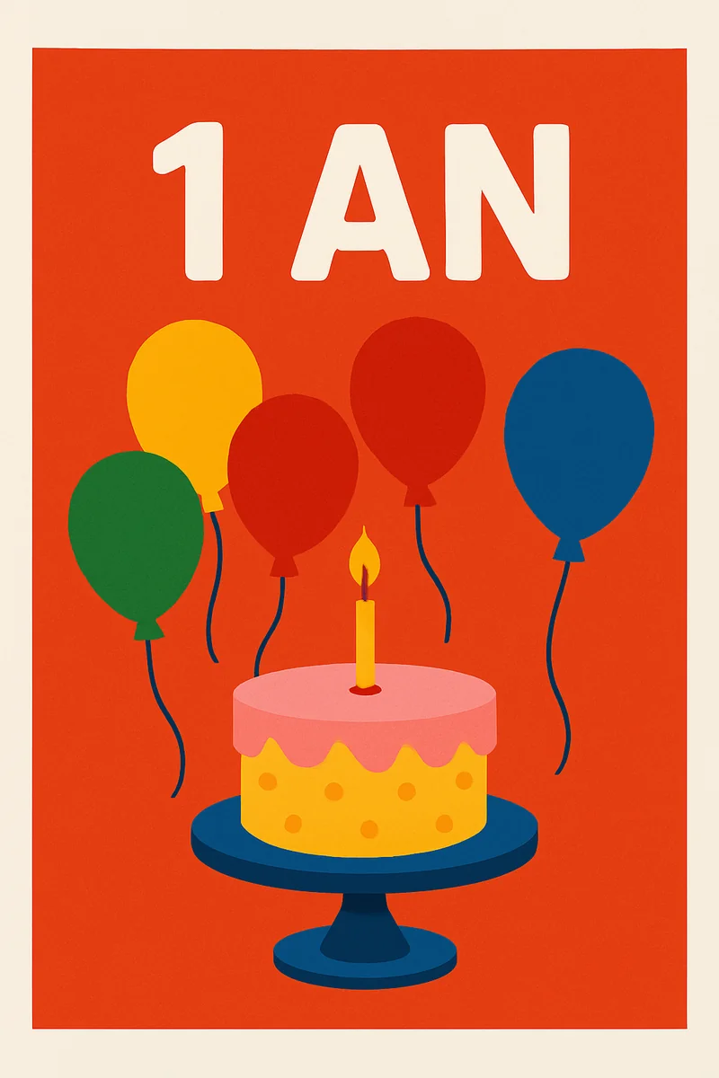 Affiche Anniversaire 1 An