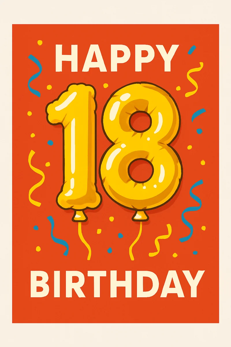 Affiche Anniversaire 18 Ans