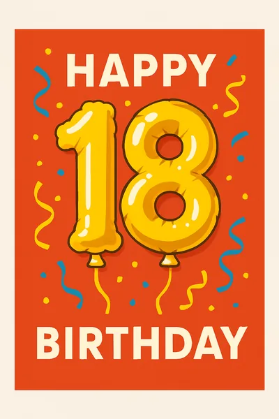 Affiche Anniversaire 18 Ans