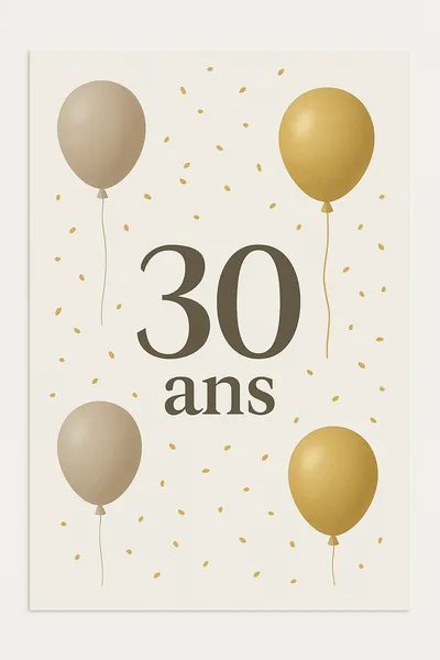 Affiche Anniversaire 30 Ans