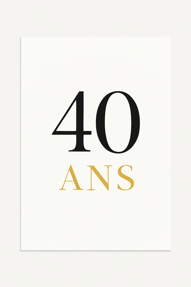 Affiche Anniversaire 40 Ans