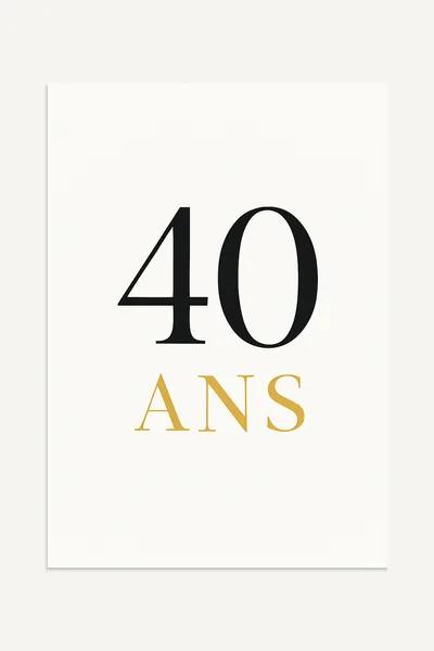 Affiche Anniversaire 40 Ans