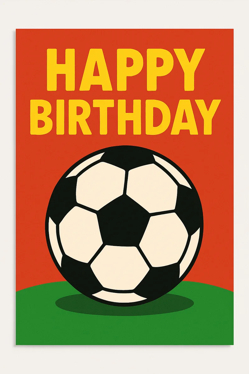 Affiche Anniversaire Football