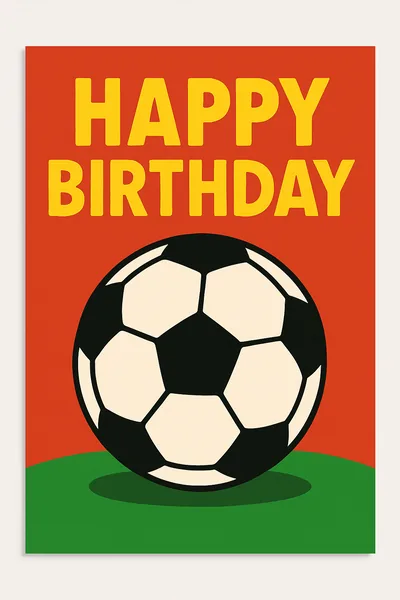 Affiche Anniversaire Football