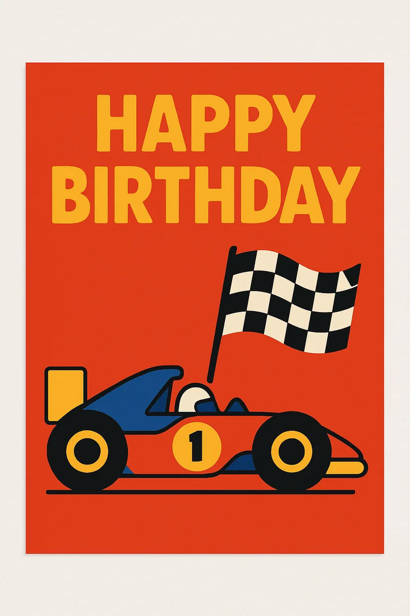 Affiche Anniversaire Voiture