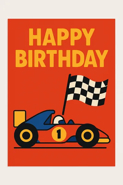 Affiche Anniversaire Voiture
