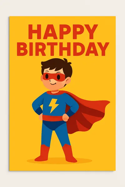 Affiche Anniversaire Superhero