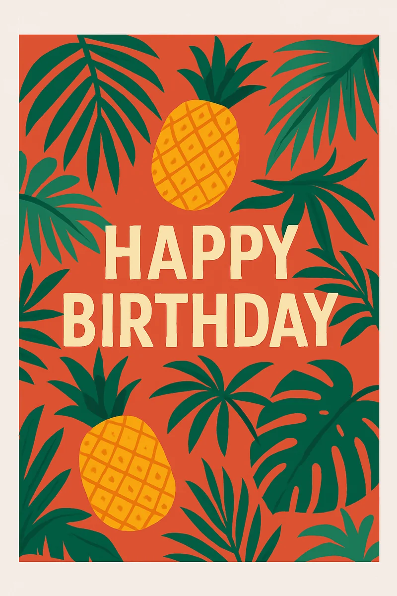 Affiche Anniversaire Tropical