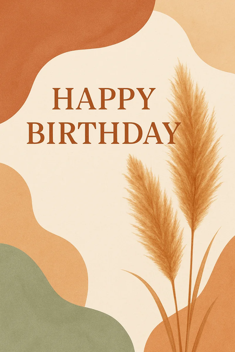 Affiche Anniversaire Boho
