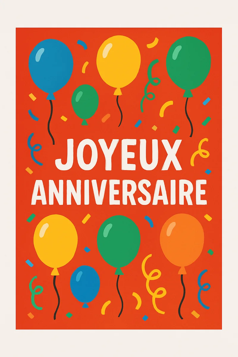 Affiche Joyeux Anniversaire