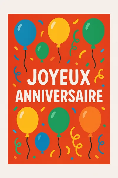 Affiche Joyeux Anniversaire