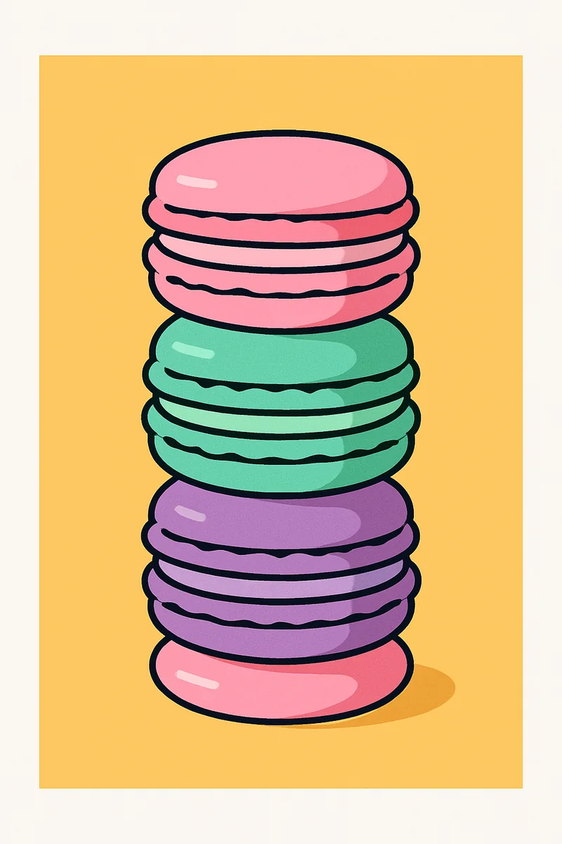 Affiche Macarons Paris