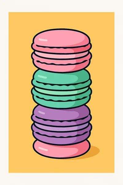 Affiche Macarons Paris