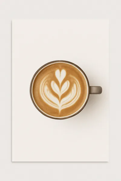 Affiche Tasse Cafe Latte