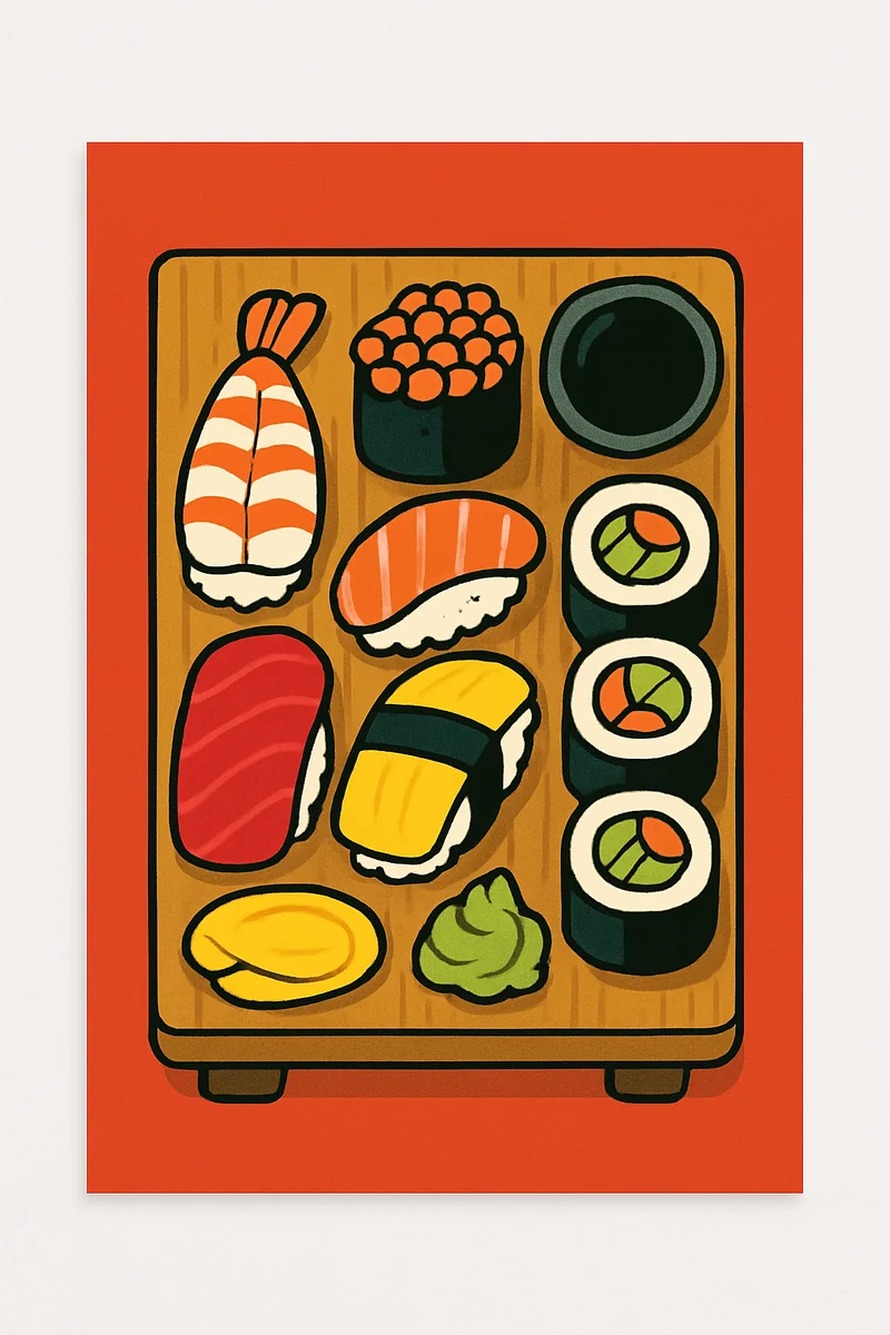 Affiche Sushi Plateau