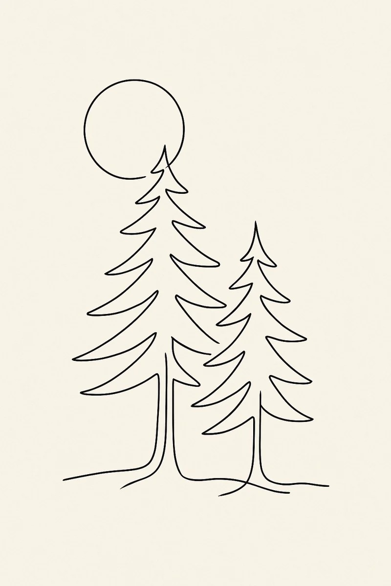 Affiche Foret Pins