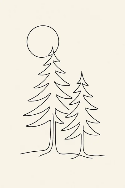 Affiche Foret Pins