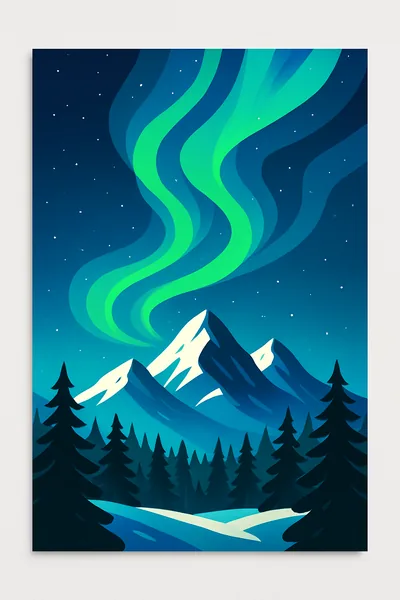 Affiche Aurore Boreale