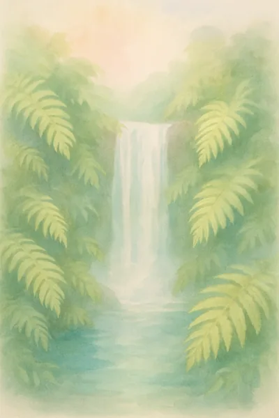 Affiche Cascade Tropicale