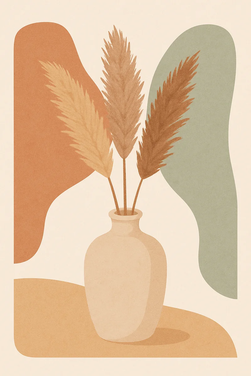 Affiche Pampas Boho