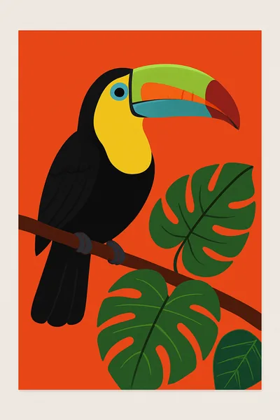 Affiche Toucan Tropical
