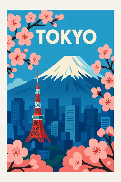 Affiche Tokyo Sakura
