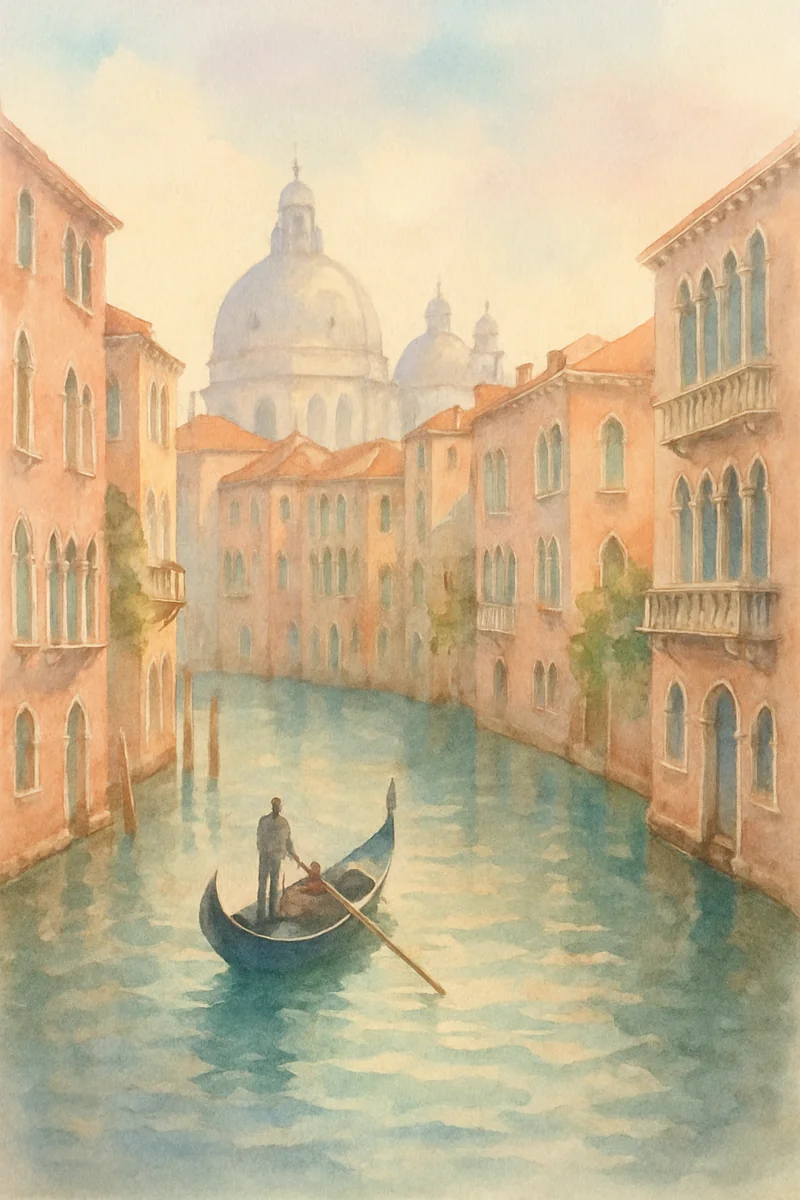 Affiche Venise Gondole