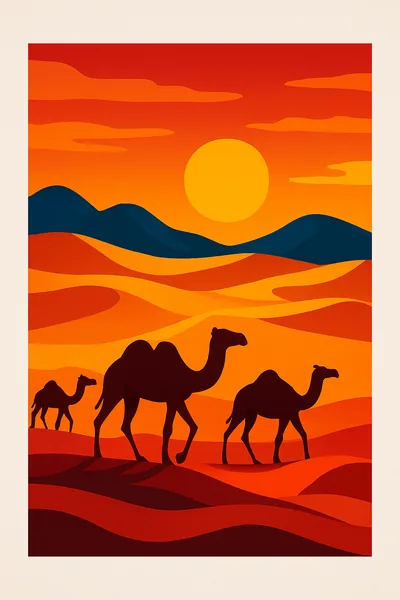 Affiche Maroc Desert