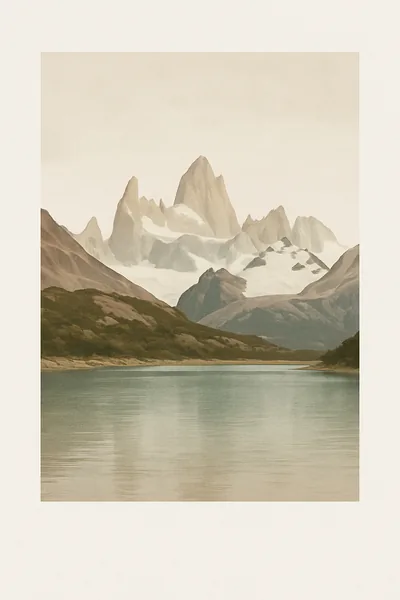 Affiche Patagonie Montagne