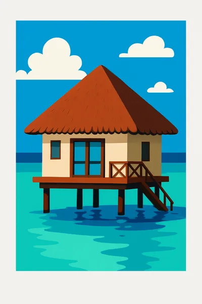 Affiche Maldives Lagon