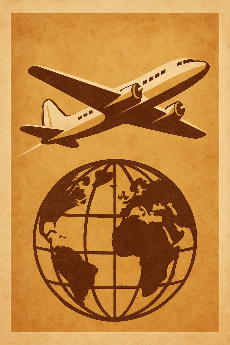 Affiche Avion Voyage